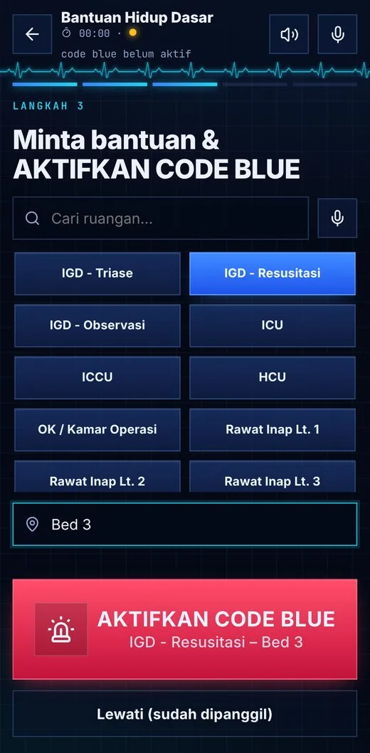 Aktifkan Code Blue